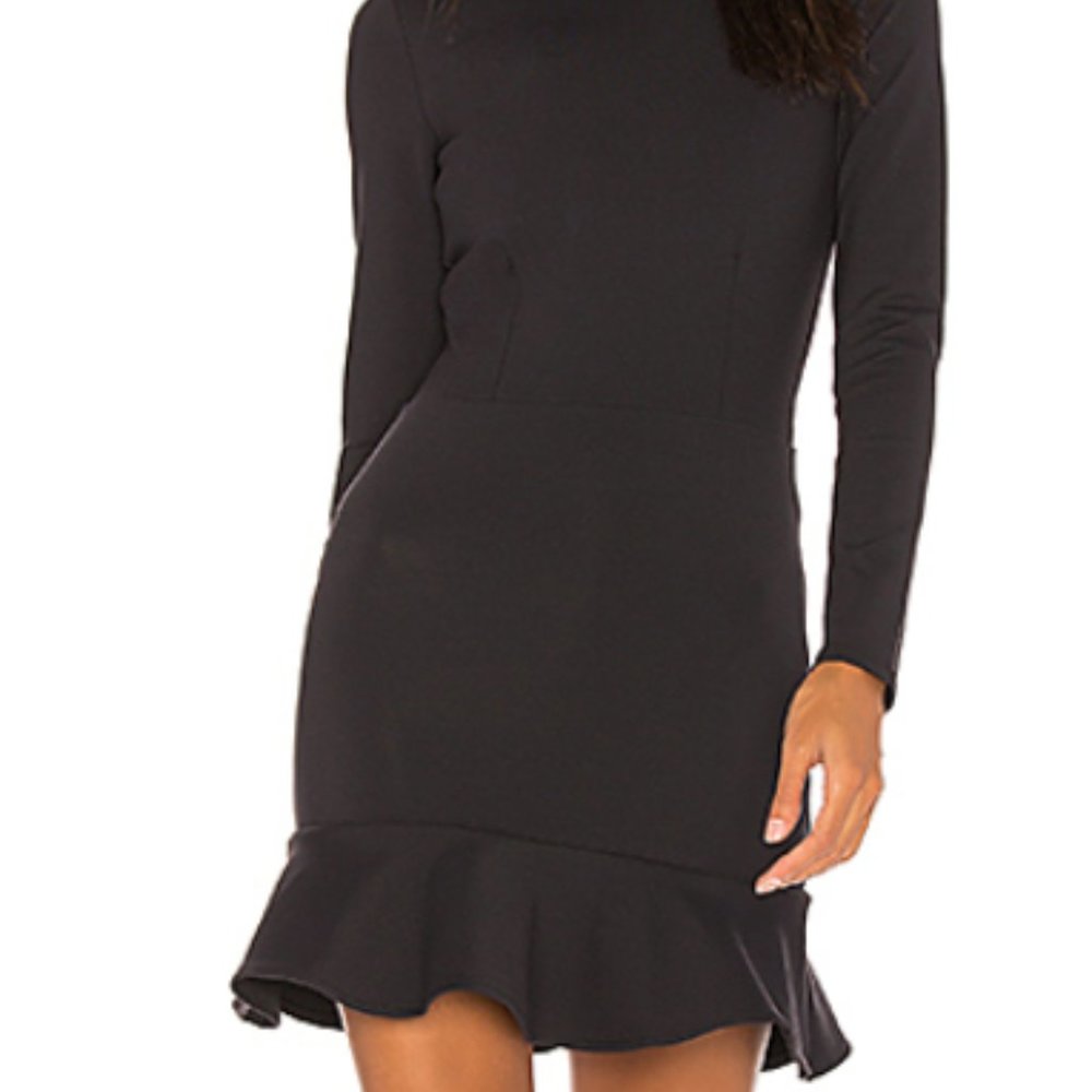 Donna Mizani Long Sleeve Ruffle Dress